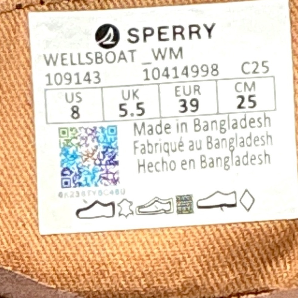 Sperry Size 8 Brown Leather Lug Sole Boat Shoe NEW Wellsboat Women $95 - Picture 5 of 13
